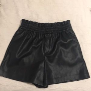 NWT ZARA Faux Leather Shorts